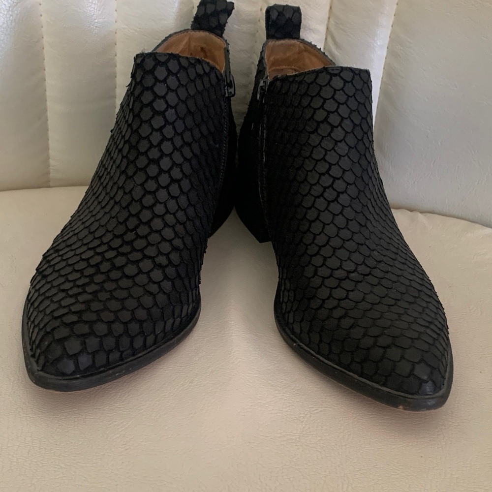 Corso Como Black Textured Ankle Booties